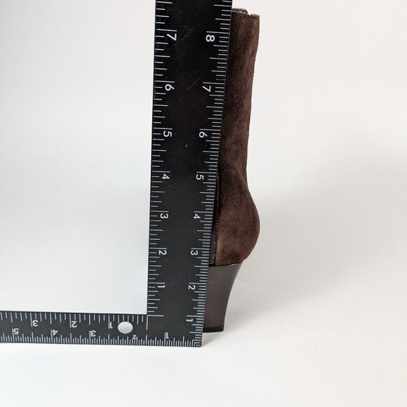 Monzo Franco Womens Sz 8.5W Boots Wide Oyster Leather Brown New NIB Heel Booties - Picture 11 of 11